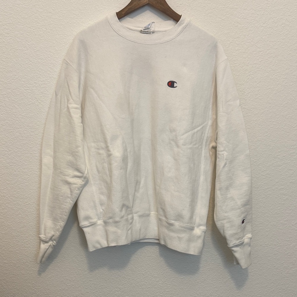 Champion Men's White Crewneck Sweater